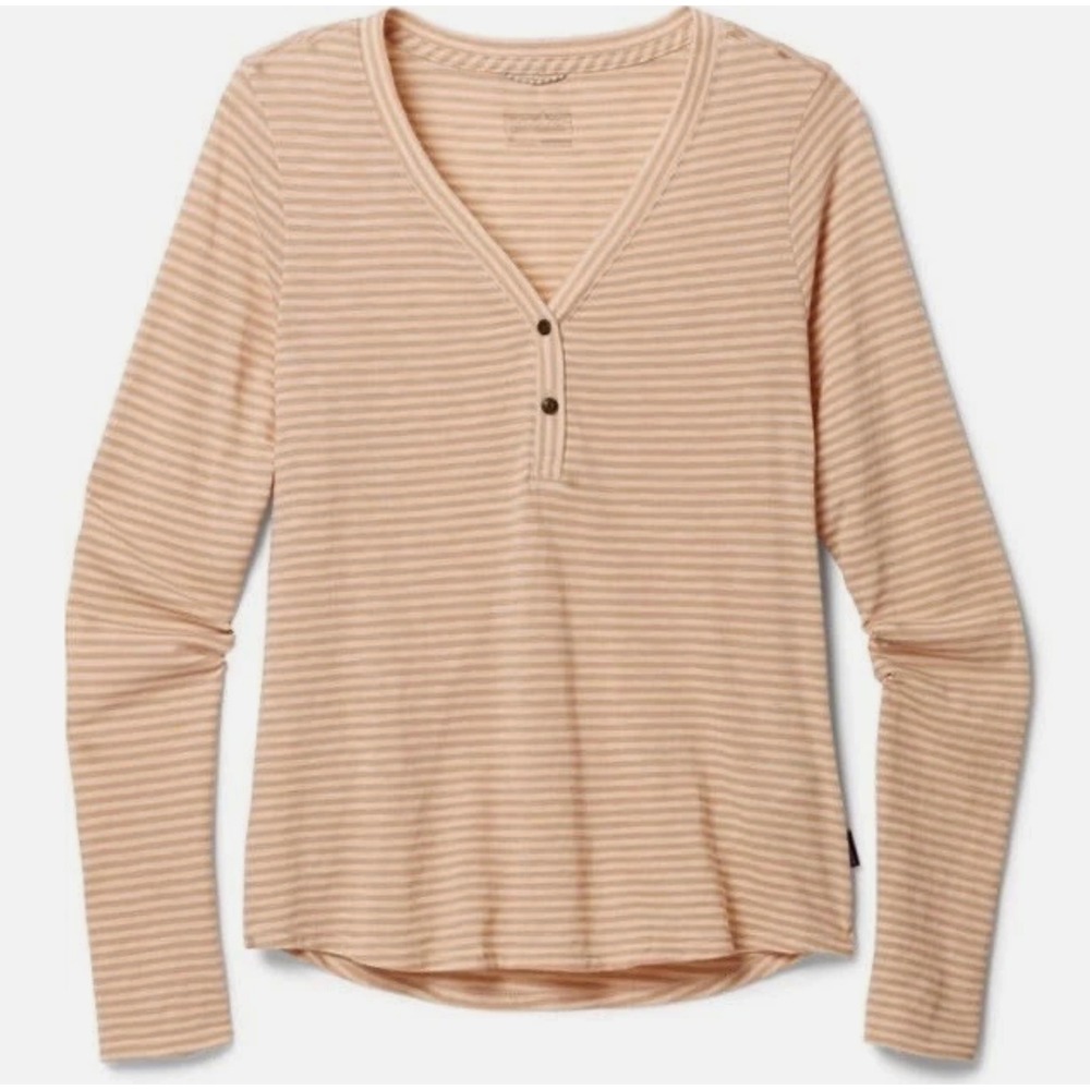 Patagonia Womens Mainstay Henley Striped Long Sleeve Shirt Under Layer S *FLAW